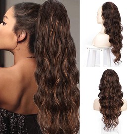 Ponytail Hairpiece Clip Extension with Drawstring Long Hair extension wig Natural Afro Curly Ponytail for Plait 63cm VD063P