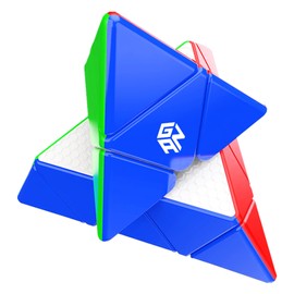 CuberShop GAN Pyraminx M Cubo de velocidad magnético (posicionamiento mejorado del núcleo con revestimiento UV Ver. ), Cubo pirámide GAN 2020 Liteweight sin calcomanías, con innovador sistema de posicionamiento del núcleo