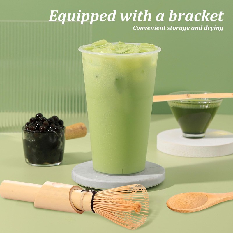 3Pcs Bamboo Matcha Whisk Scoop Set for Tea Lovers Beginners