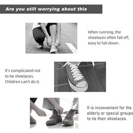 [BetterJonny] 8 Pairs No Tie Shoelaces, Easy to Put on and Take Off Shoelaces, Elastic Laces, One-Touch Elastic Shoelaces, Stretchable, Polyester Thread, Lace Lock Metal Capsule Buckle, Stretchable,