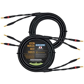 WORLDS BEST CABLES 20 Foot - Canare 4S11 – Audiophile Grade - HiFi Star-Quad Speaker Cable Pair with Eminence Gold Banana Connectors