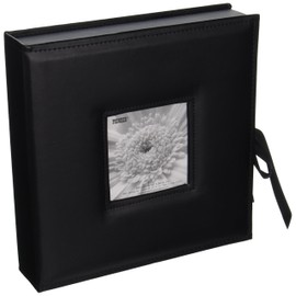 Pioneer Photo Albums 120-Pocket 3-Ring Sewn Leatherette Frame Cover Photo Box for 4 by 6-Inch/5 by 7-Inch/6 by 8-Inch Prints, Black
