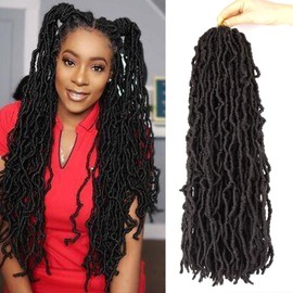 LMZIM 7 Packs Soft Locs Crochet Hair Faux Locs Pre Looped Crochet Braids Goddess Locs Hair For Black Women (#4, 24 inch (Pack of 7))