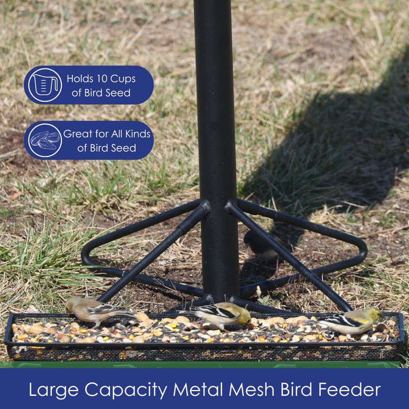 Backyard Essentials Mammoth Deck and Ground Feeder Tray - Metal