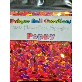 Unique Nail Creations FLOWER PETAL Spangle~YOU CHOOSE~Nail•Ac - POPPY