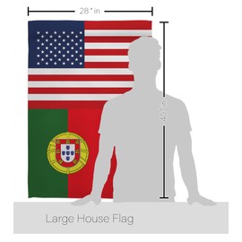 World Cup Portugal US Friendship Banner Room Wall Art Flag Poles for Outside House Patio Porch Lawn Garden Flag Stand Tapestry Yard Signs FIFA Gifts Team Qatar Trophy Soccer Game Football Made in USA