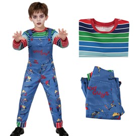 Moerstar Child Play, Cosplay, Chucky, Halloween Costume, Children, Adults, Cosplay Costume, Scary, Horror Event, Cultural Festival, Christmas Disguise, Halloween, Liver Test (Kids, Recommended Height