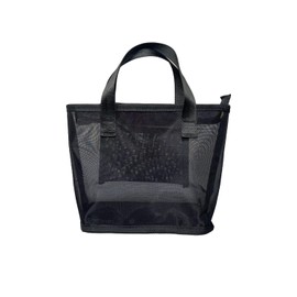 ONEPLE Spa Bag, Hot Spa Bag, Sauna Bag, Bathroom, Full Mesh, Zippered, Spa Pouch, Gym, Shower, Women's, Men's, Black