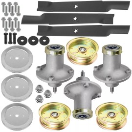 Caltric Deck Spindle Pulley & Blade For Dixon Ram Ultra 61 RZT 61x Zero-Turn Mower 61"