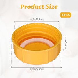 10Pcs Narrow Bottle Caps Compatible with Dr Brown's, for Medela, for Ameda, Storage Travel Caps Replacement for Dr Brown, Leak Proof Lids with Sealing Gasket, Fits Narrow Neck Bottles(Orange)