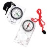 2pcs Waterproof Navigation Compass with Adjustable Lanyard, Multifunctional Map Ruler,