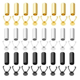 24 PCS Cylindrical Shoelace Heads, Metal Shoelace Tips,Alloy Shoelace Heads,Shoe Laces Tips Protector,Replacement Head