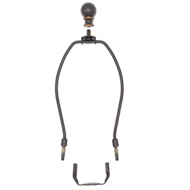 Lamp Harp Holder Lamp Shade Harp with Light Saddle Base and Ball Lamp Finial Screw for Table and Floor Lamps (8 Inch, Bronze)