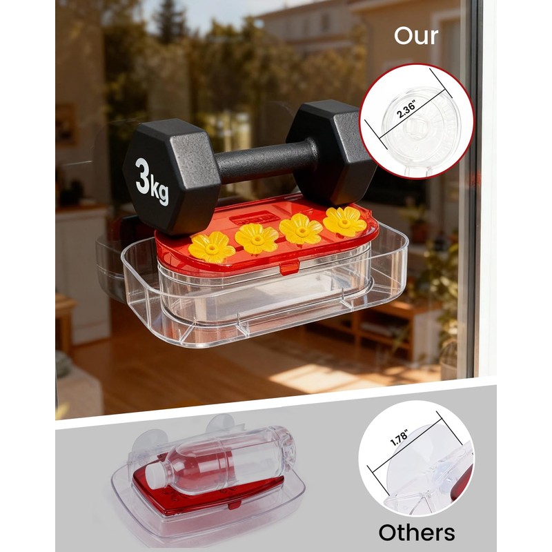 Redboat 2 Pack Window Hummingbird Feeder