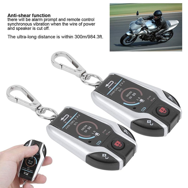 2 Way Alarm System Universal ABS Motorcycle Anti?Theft Remote Control