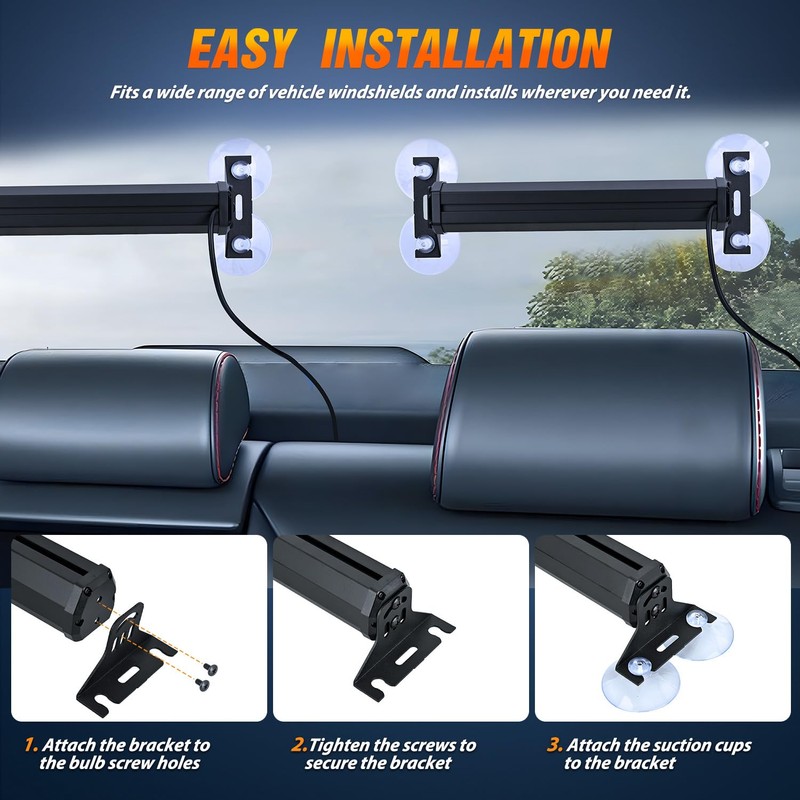 Nilight 40LED Blue Red Emergency Strobe Traffic Advisor Light Bar