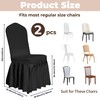 WASIRL Dining Room Chair Covers with Skirt 2PCS Stretch Parsons