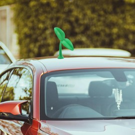 3Pcs Car Sprout Decal Roof Decoration for Car Top,3D Sticker Bean Sprout Decals for Hood Or Trunk Lid,Green Grass CarExterior Stickers Decor for Garden Home Dog House