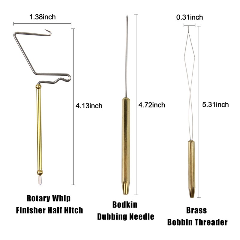 Fly Fishing Tying Tool Kit Including with Bobbin Finisher Scissors