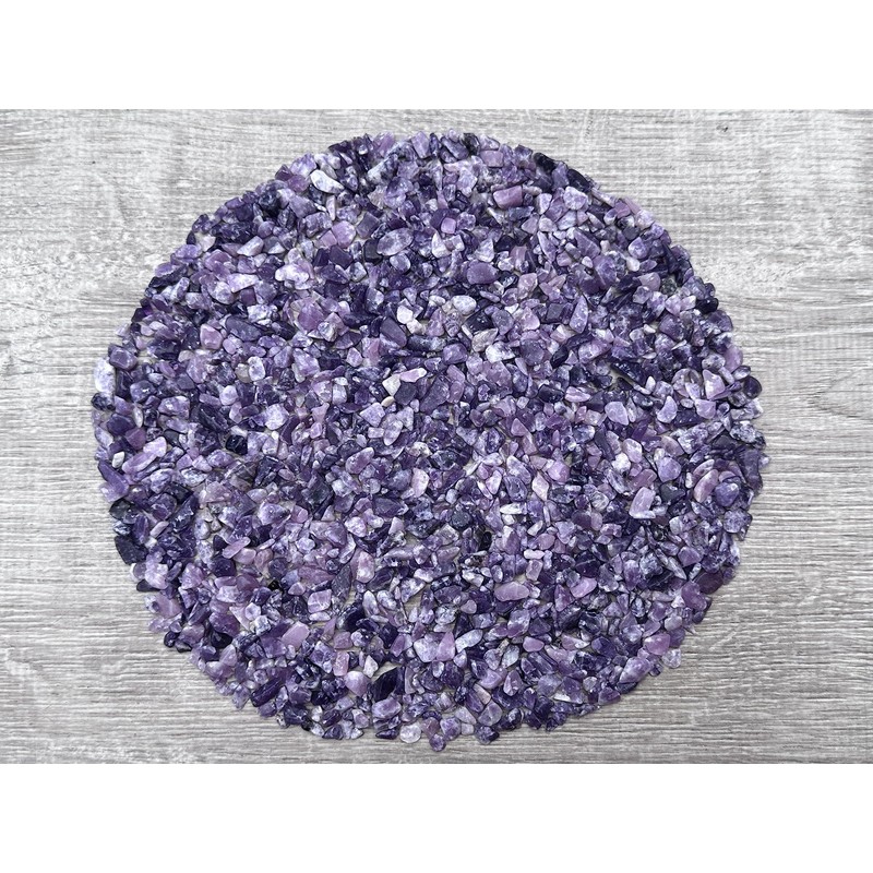 Wholesale Natural Semi Tumbled Lepidolite Gemstone Chips, Crushed Mini Crystals,