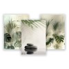 WBdesignz 3er Poster-Set – Tropisches Spa Design mit Palmenblättern &