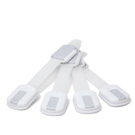Achilles Child Lock, Cupboard Lock, Door Lock, Drawer Lock for Children, Pack of 4, White