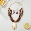 Xalroco 20‘’+3‘’ Gold Teardrop Pendant Statement Necklace for women Trendy