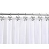 CHICTIE Bow Knot Decorative Shower Curtain Hooks, Silver Shower Rings