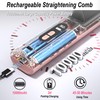 Hair Straightener Brush Portable, Cordless Hair Straightening Comb Travel with