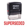 Printtoo Custom Stamp SUPERSEDED Self Inking Rubber Stamp Office Stationary-Red
