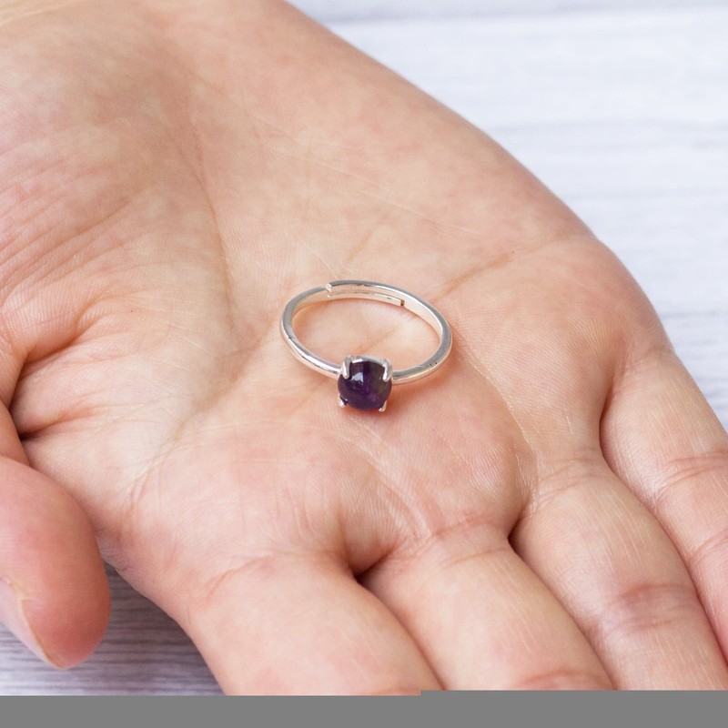 Philip Jones Amethyst Adjustable Ring