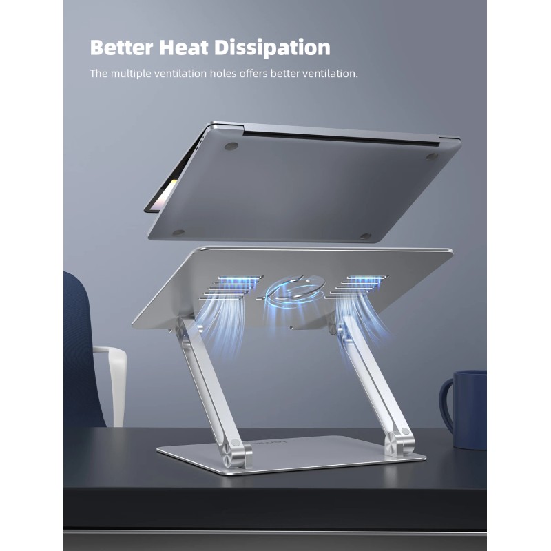 Lamicall LN09 Ergonomic Laptop Stand for Desk Adjustable Height Aluminum