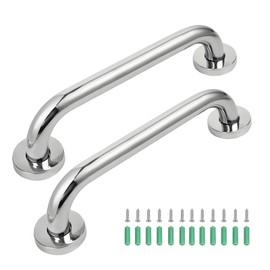 AstraLoom 2 Pack 11.81in/30cm Stainless Steel Bathtub Shower Toilet Safety Grab Rails, Handles for Assisted Bathroom/Kitchen/Stairs, Suitable for Elderly/Mobility Impaired/Pregnant/Children (Silver)