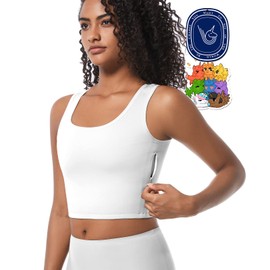 Binder Trans, LGBTUNICORNS Chest Binder, Trans Nonbinary Genderqueer Friendly, Skin-Friendly & Breathable, with 1PC Fragrance Card & 1 Rainbow Sticker White