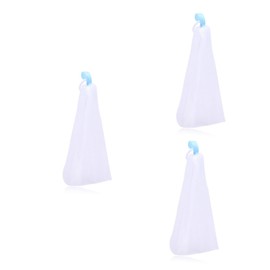 Beavorty 3pcs Multi-purpose Foaming Net for with Soap for Face Washing Shower Gel and Shampoo Double Easy to Use and Maintain