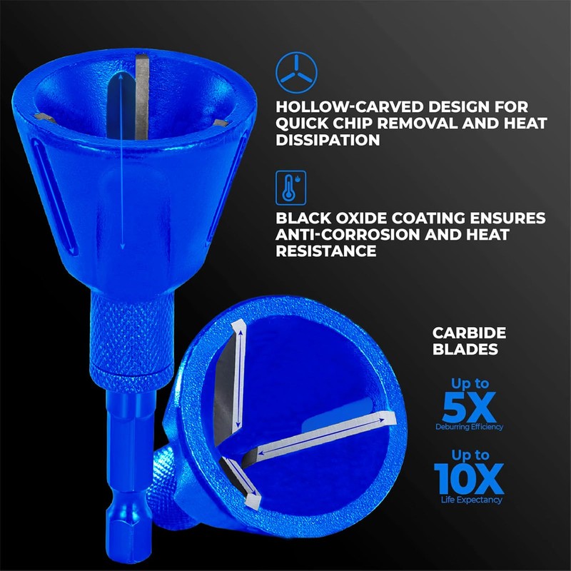 Fonyiunce External Deburring Chamfer Tool, Hex Shank Deburring Tool, Outer