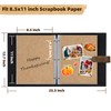 Vienrose 13"x11" Scrapbook Album Gift Set Faux Leather DarkBrown 60