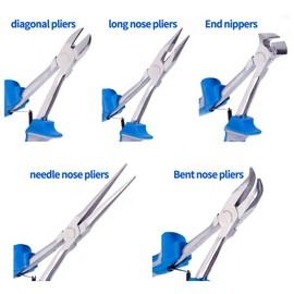 SPEEDWOX Wire Cutting Pliers Set with Case Mini Pliers Professional End Nipper Wire Cutters Diagonal Long Nose Needle Nose Flat Pliers 5 Pcs Hand Repair Tools