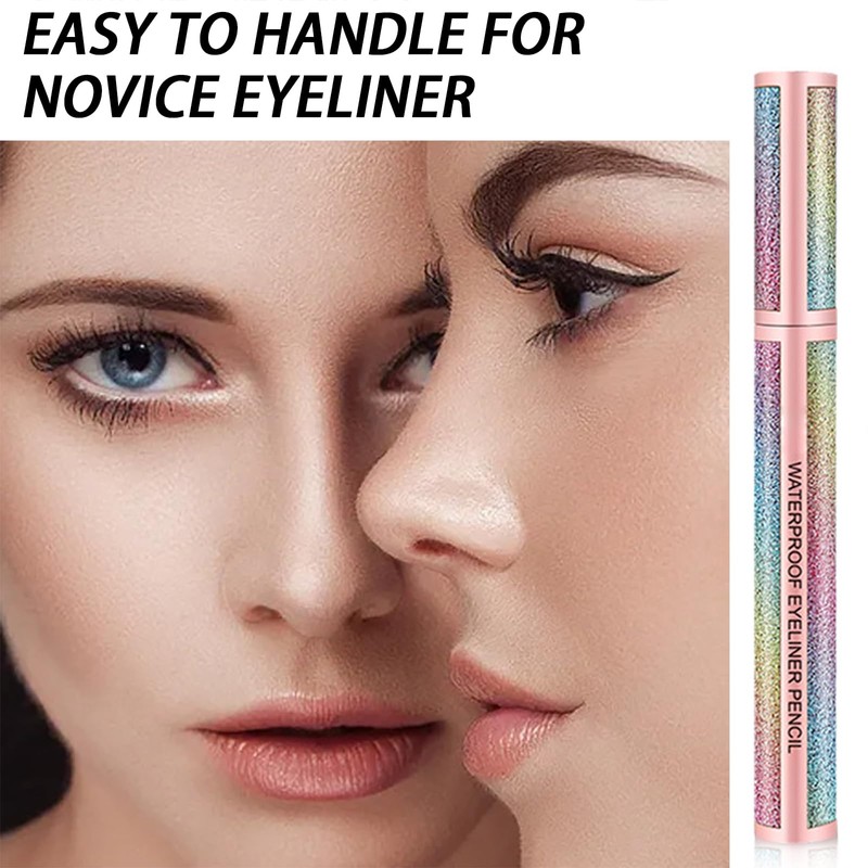 Long-Lasting Waterproof Black Liquid Eyeliner - Sweatproof and Smudge-Proof with
