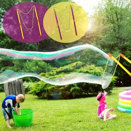 GEPROSMA Bubble Wand Bubble Machine, Bubble Toys for Kids,Giant Bubbles Set,6pcs Creative Bubble Maker Wand Kit,Large Soap Bubble Blower Gift for Summer Outdoor Garden Play Games Party Favors