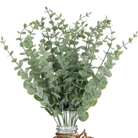 LYRWI 20pcs Eucalyptus Stems Artificial Eucalyptus Leaves Stems Artificial Fake Flowers for Home Office Flowers Bouquet Centerpiece Wedding Decoration Christmas Decor 2026