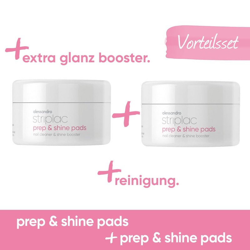 alessandro Striplac Prep & Shine Pads Bundle - 2 x
