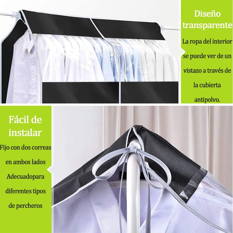 Rrotector de Ropa Colgante, Funda Protectora para Ropa con Cinta