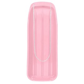 Best Choice Products 48in Kids Outdoor Plastic Sport Toboggan Winter Snow Sled Board Toy w/ Pull Rope - Color: Light Pink