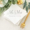 Crisky Servilletas de boda Mr Mrs Silver Cocktail Bebida Postre