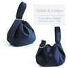 Bolso de mano pequeño de terciopelo con asa superior para