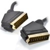 Scart Cable 21 pins connected Black Lead Gold Connectors 1.5m