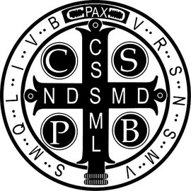 Car magnet Black and White Saint Benedict Medal for Lockers or Fridge, 5 1/2 Inch (Saint Benedict Medal)