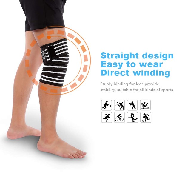 Knee Braces, Adjustable Knee Support Brace with High Elasticity Support