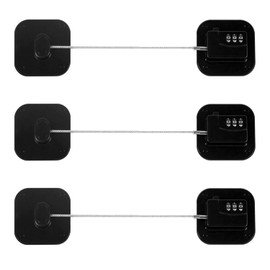 Refrigerator Lock, Heavy Duty Fridge Lock, Combination Lock for Refrigerator Cabinets, Drawers, Safety Lock, Easy Install No Keys Needed (Black-3Pack)
